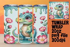 ARTISTIC 20oz Tumbler Template , Cute Dino Product Image 1