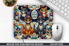 Halloween Cat Mouse Pad Sublimation, Halloween Mouse Pad PNG Product Image 1