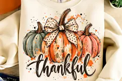 Thankful Pumpkin PNG, Funny Thanksgiving PNG, Thanksgiving Product Image 2