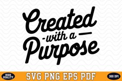 Created with a Purpose SVG | Quotes | SVG Cut files Product Image 1