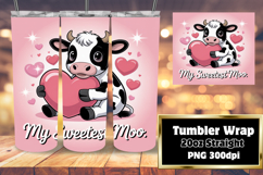 VIBRANT Design for 20oz Tumbler , Cute Cow Product Image 1