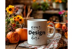 Thanksgiving 11oz white blank Coffee Mug Mockup Product Image 1