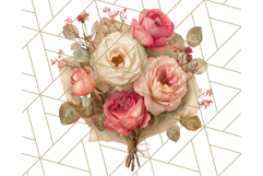 Fall Flower Bouquets Clipart PNG, Autumn Floral Clip Art Product Image 2