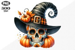 Halloween Skull Sublimation - Clipart PNG Design Product Image 1