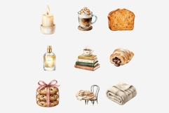 Coffee Girl Autumn PNG Clipart Bundle, Fall Coffee Aesthetic Product Image 3