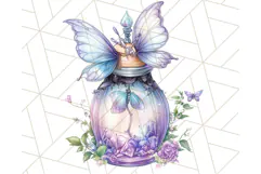 Gothic Fairy & Potion Clipart, Dark Fantasy PNG Printable Product Image 2
