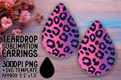 Glittering Leopard Print Teardrop Earring Patterns Product Image 1