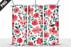 Flowers Tumbler Wrap | Sublimation Design | Tumble PNG Product Image 4