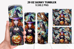 Skinny Tumbler 20oz Wrap Design,Halloween Tumbler PNG Design Product Image 1