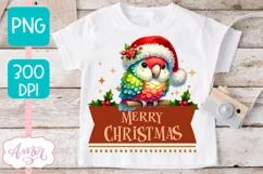 Merry Christmas PNG, Cute Christmas parrot cute christmas PN Product Image 2