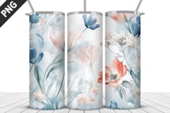 Flowers Tumbler Wrap | Sublimation Design | Tumbler PNG Product Image 1