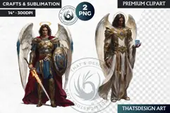 Archangels clipart PNG, Christian angel clipart sublimation Product Image 1