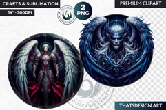 Archangels round clipart PNG, Christian angel clipart Product Image 1
