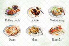 Asian Foods Watercolor Clipart Big Bundle Product Image 6