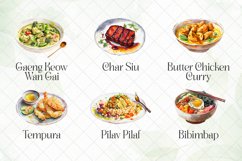 Asian Foods Watercolor Clipart Big Bundle Product Image 5