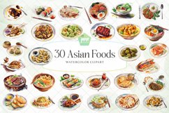Asian Foods Watercolor Clipart Big Bundle Product Image 1