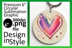 Chic Circle Design for Keychains , Heart Product Image 1