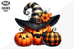 Halloween Pumpkin Sublimation - Clipart PNG Design Product Image 1