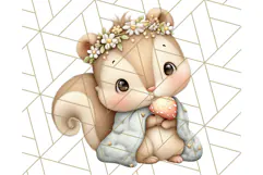 Woodland Nursery Baby Animals Clipart, Cute Animals Png Product Image 2