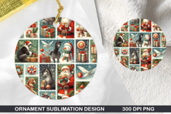 Pattern Stained Glass Ornament PNG, Digital Download File Product Image 1