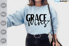 Grace Wins SVG File, Christian SVG Design Product Image 1