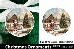 Christmas Ornaments PNG Round Sign PNG, Christmas Round Sign Product Image 1