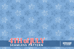 American 4th of July Patriotic Fireworks Seamless Pattern Product Image 1
