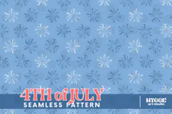 American 4th of July Patriotic Fireworks Seamless Pattern Product Image 1