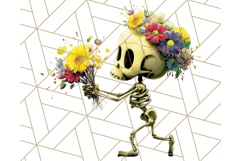 Quirky Skeleton Clipart PNG, Funny Halloween Bones Art Product Image 2