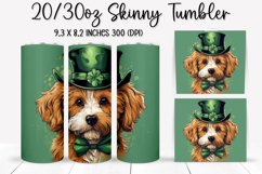 St. Patrick&#039;s Day DOG - Tumbler Sublimation Design Product Image 1