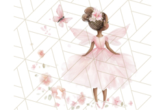 Pastel Pink Fairy Garden Clipart, Enchanted Cottagecore Png Product Image 2