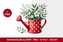 spring png watercolor clipart - watering can Product Image 1