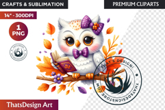 Cute Autumn thanksgiving Baby animal and Pumpkin PNG clipart Product Image 1