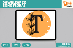 Dawnleaf Co Boho Floral Monogram Product Image 1