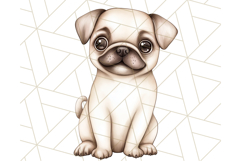 Pug Clipart PNG, Cute Dog Art, Funny Puppy Illustration Png Product Image 2