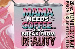 Funny Mom Glitter Tumbler Wrap | 20oz Sublimation Product Image 1