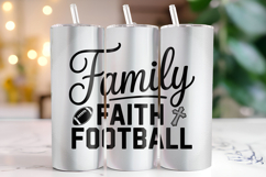 Family Faith Football Tumbler Wrap | Sublimation | Tumblers Product Image 1