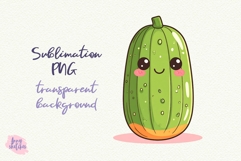 Cute Pickle Sublimation Design Kawaii Clipart Product Image 1