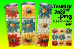 Stylish Blossom Sublimation Tumbler Wraps - 20oz Product Image 1