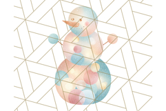 Patterned Snowman Silhouette PNG Clipart Product Image 2