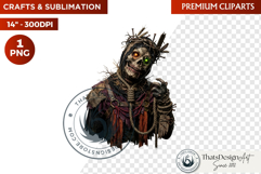 Gothic Halloween Harvest Character PNG Clipart sublimation Product Image 1