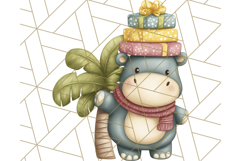 Safari Christmas PNG Clipart, Cute Jungle Animal Art Product Image 2