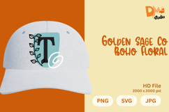 Golden Sage Co Boho Floral Monogram Product Image 1