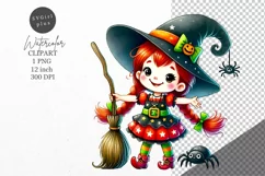 Halloween clipart, Witch clipart, Autumn clipart Product Image 1