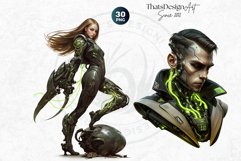 Biopunk Character Clipart Set,Post-Apocalyptic sublimation Product Image 10