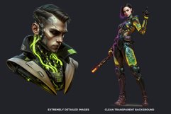 Biopunk Character Clipart Set,Post-Apocalyptic sublimation Product Image 3