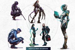 Biopunk Character Clipart Set,Post-Apocalyptic sublimation Product Image 4