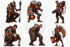 Biopunk Character Clipart Set,Post-Apocalyptic sublimation Product Image 5