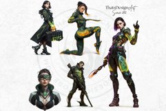 Biopunk Character Clipart Set,Post-Apocalyptic sublimation Product Image 6