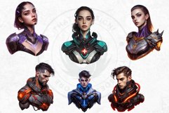 Biopunk Character Clipart Set,Post-Apocalyptic sublimation Product Image 9